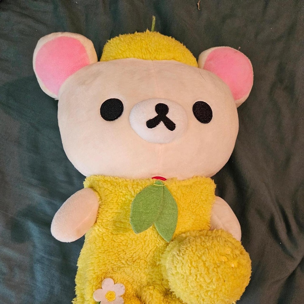 San-X Rilakkuma Bear Plush Stuffed Animal 2010 Anime Animation Yellow